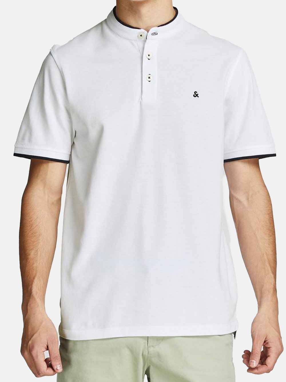 Jack & Jones Poloshirt Herren Baumwolle weiß, L