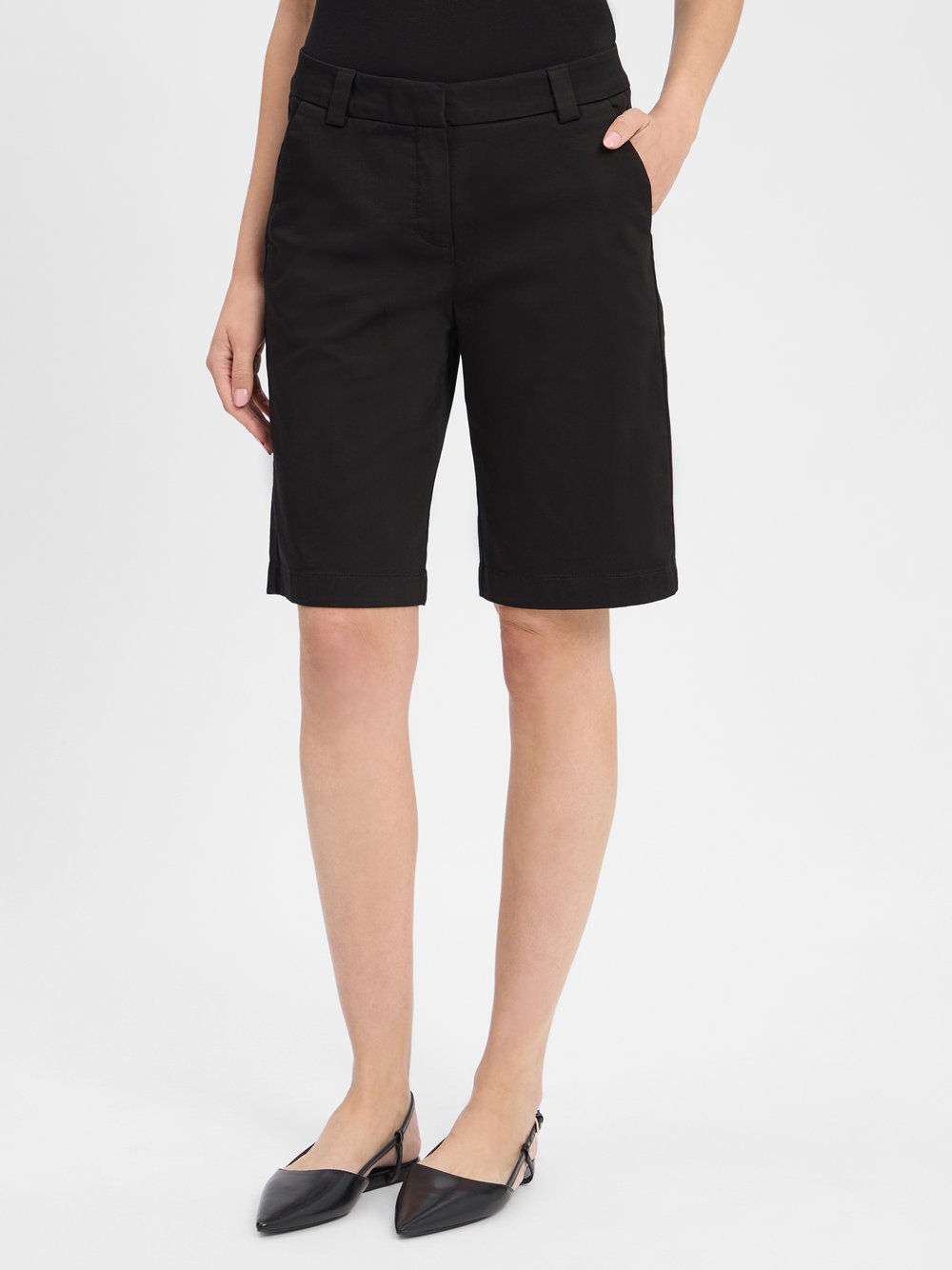 comma Bermuda Damen Baumwolle schwarz, 34
