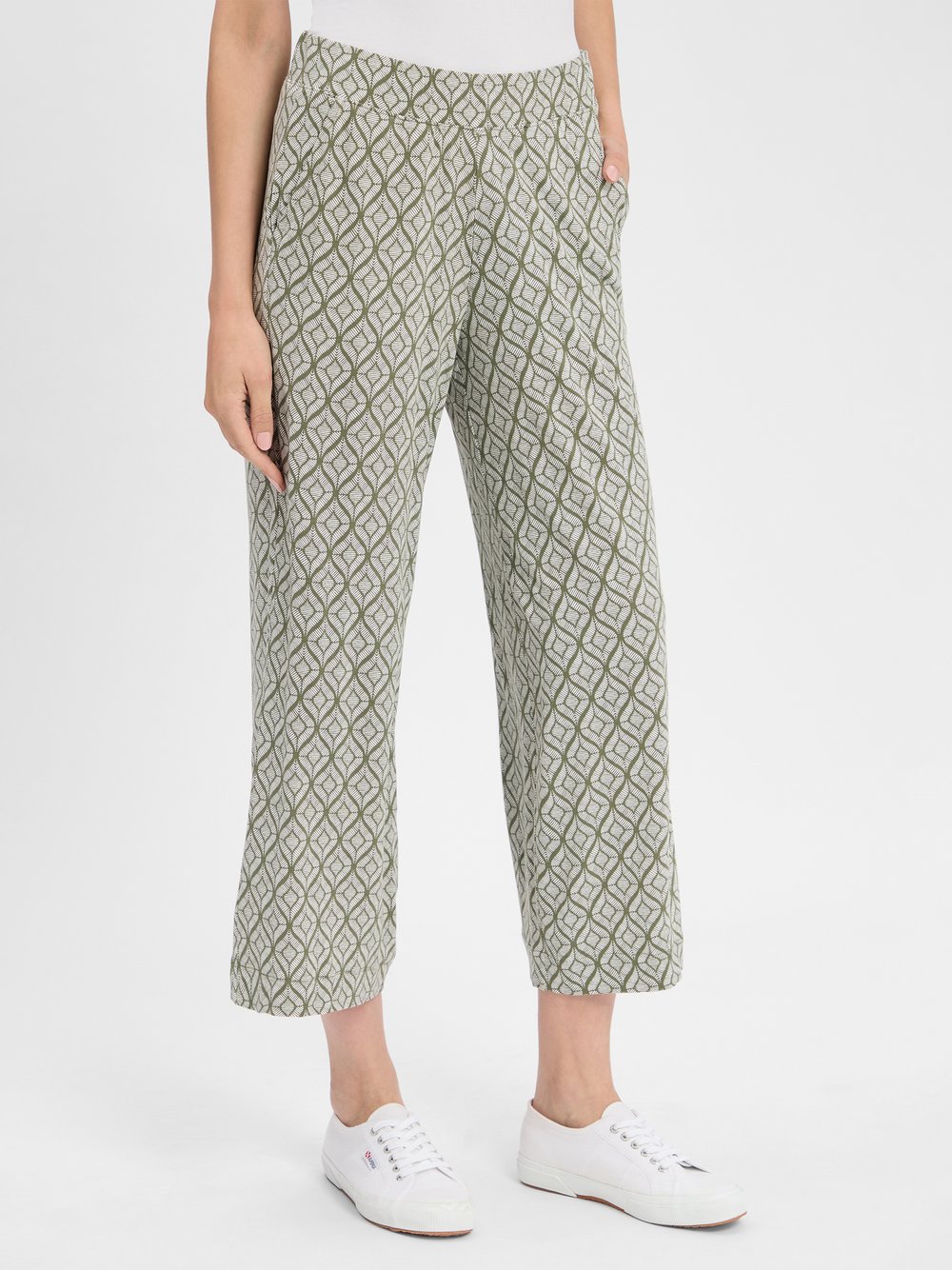 Olsen Culotte Damen Jersey mehrfarbig gemustert, 36