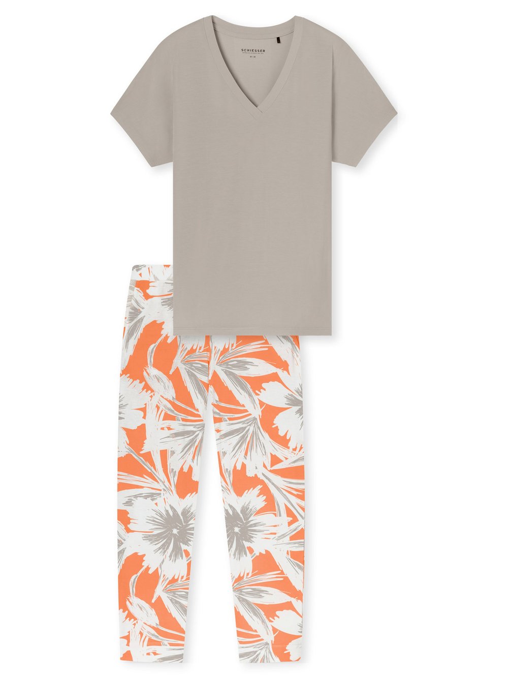 Schiesser Pyjama  Damen Jersey mehrfarbig bedruckt, 46