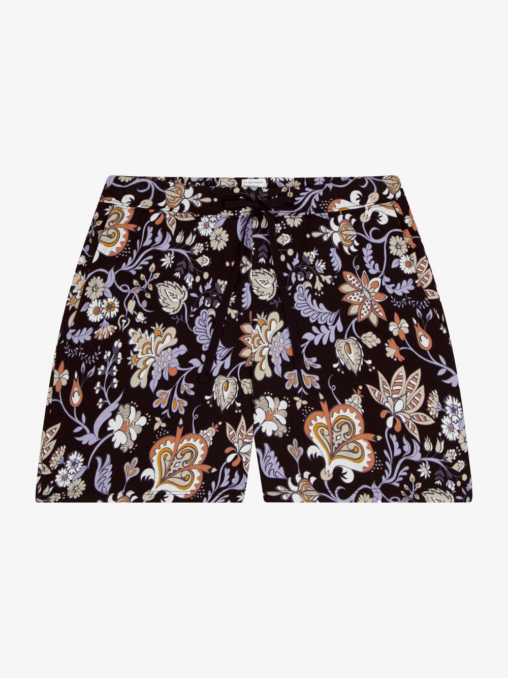Schiesser Pyjamashorts  Damen Jersey schwarz gemustert, 36