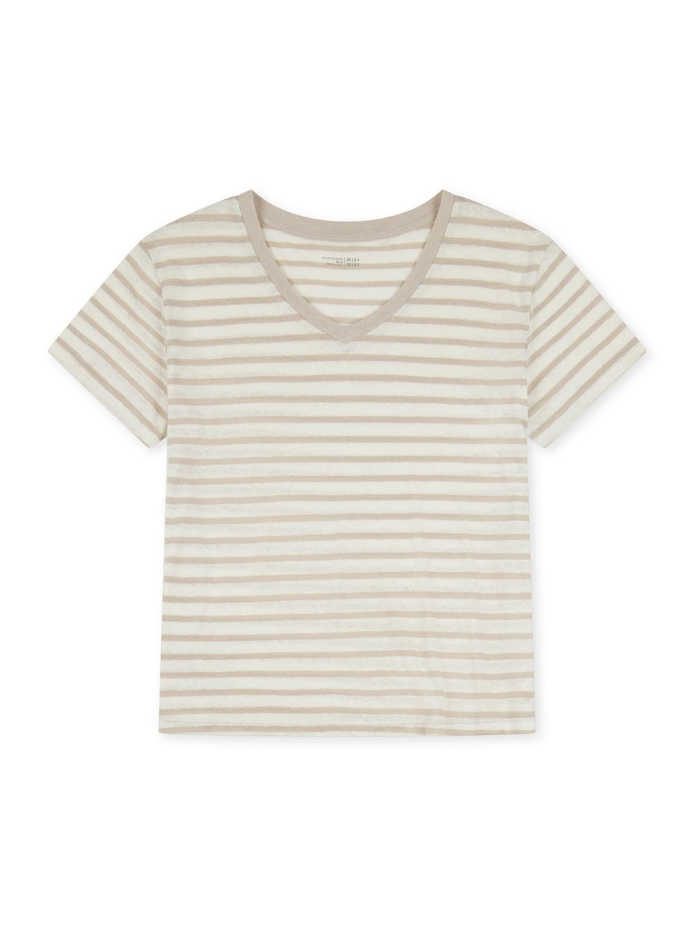 Thumbnail - Schiesser Sleepshirt  Damen Jersey weiß gestreift, 34