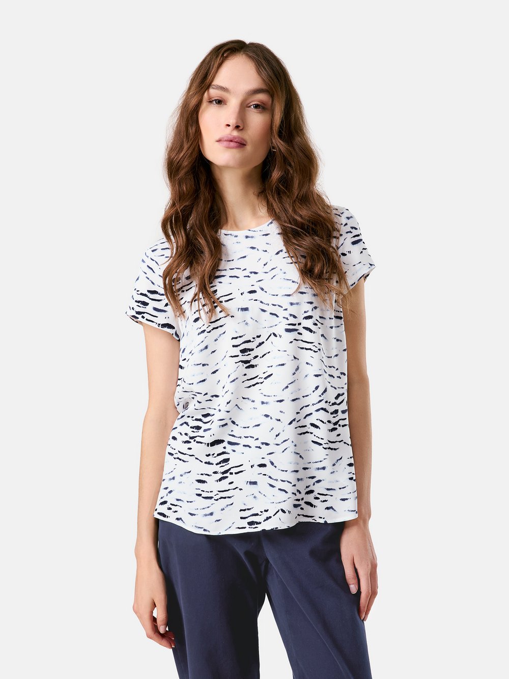 Taifun Blusenshirt Damen Viskose weiß gemustert, 36