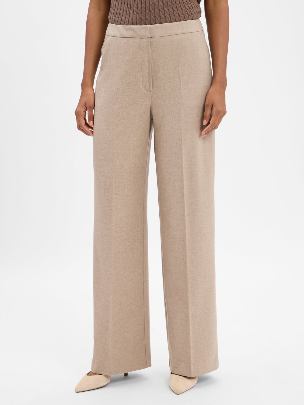 Marie Lund Stoffhose Damen Stretch braun meliert, 42