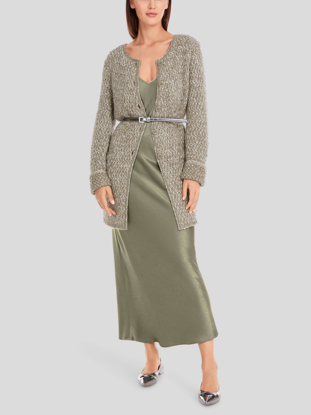 Marc Cain Cardigan Damen Wolle braun gemustert, 44