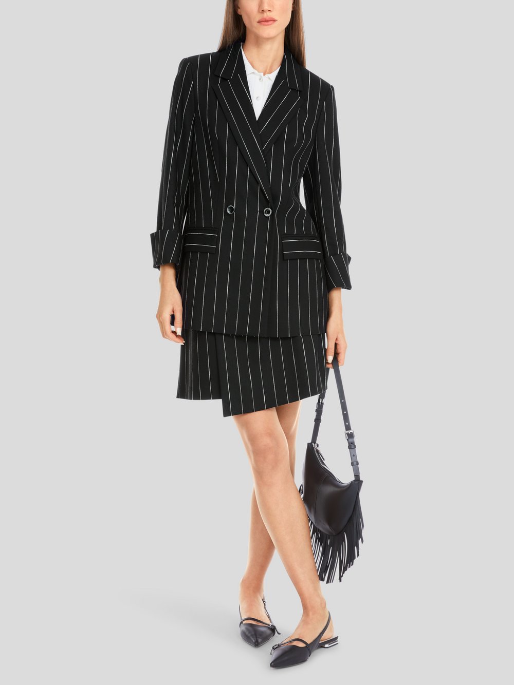 Marc Cain Blazer Damen schwarz gestreift, 40