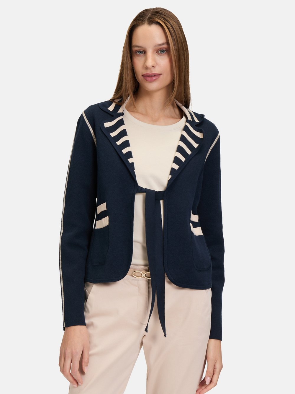 Betty Barclay Strickblazer Damen Baumwolle blau, 42