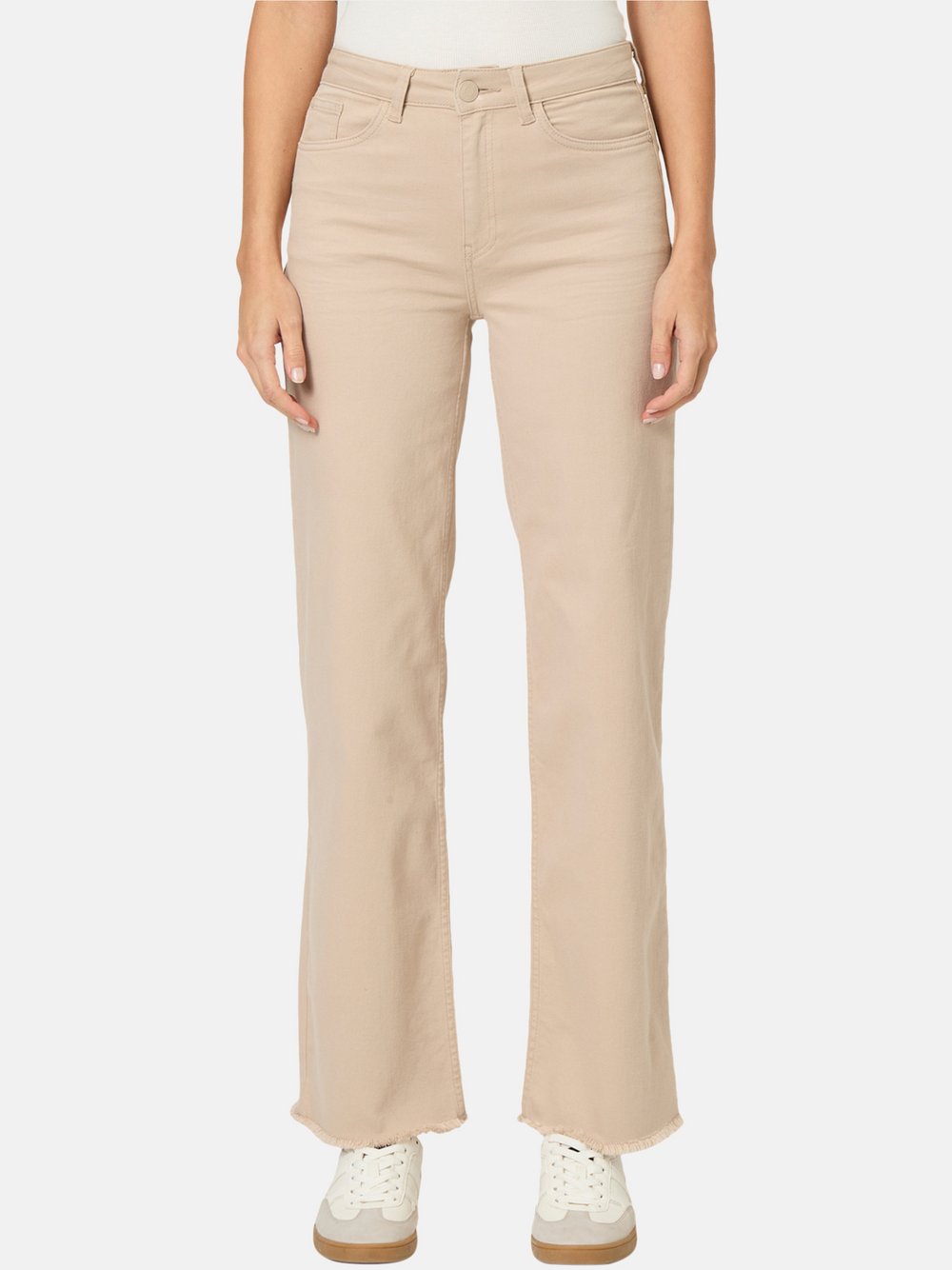 zero Jeans Damen Baumwolle beige, 40