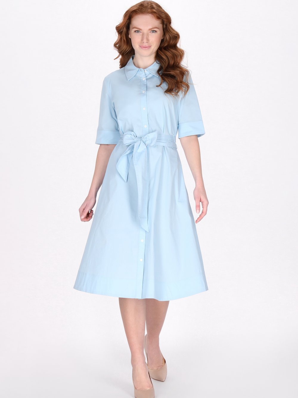 Dreimaster Kleid Damen Baumwolle blau, L