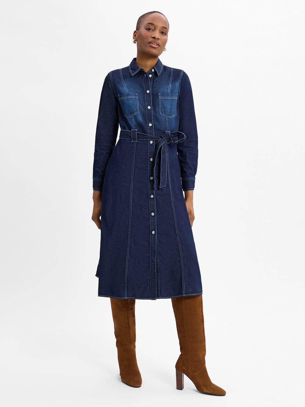 zero Jeanskleid Damen Baumwolle blau, 44