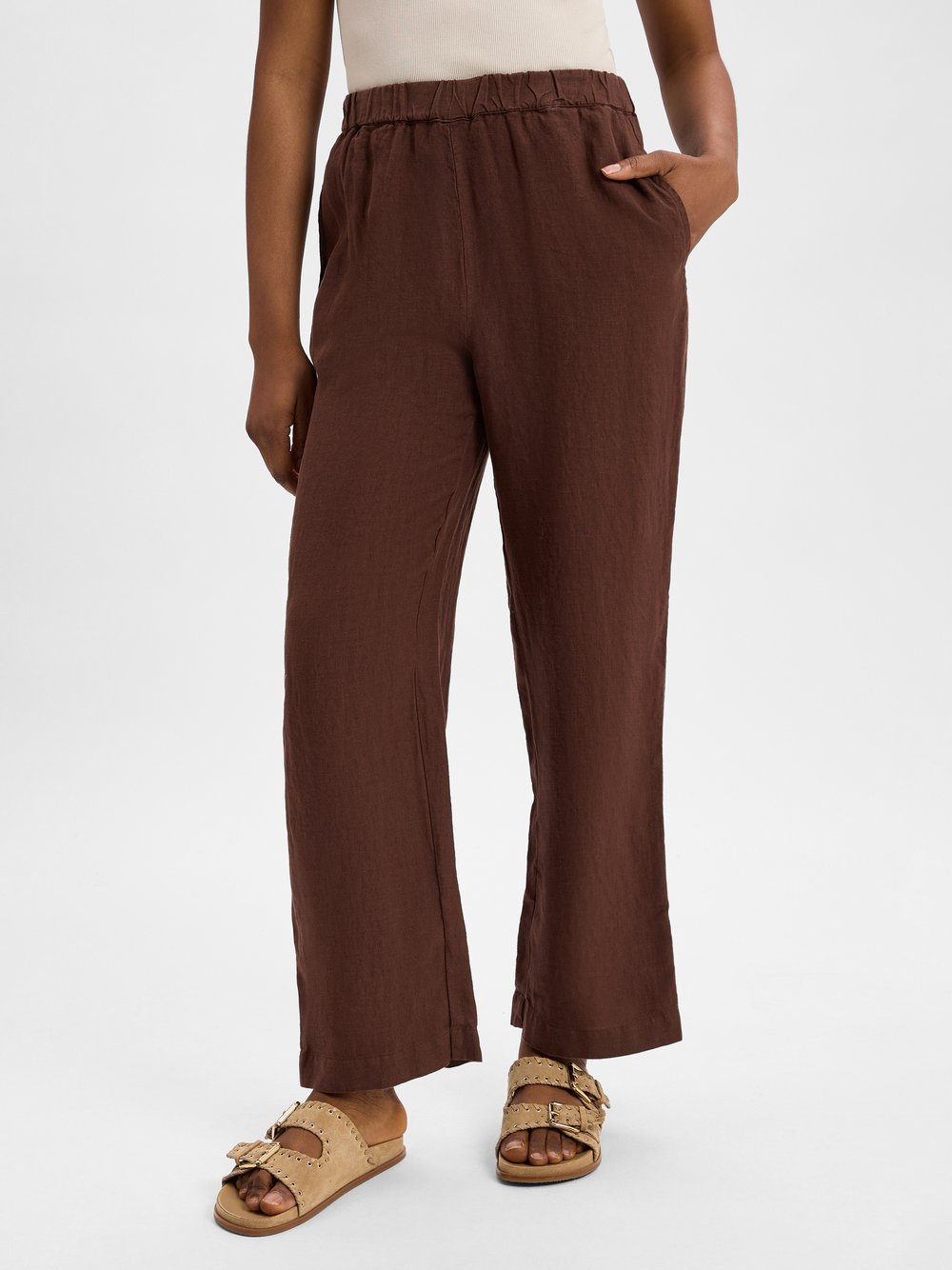 MAERZ Stoffhose aus Leinen Damen braun, 44