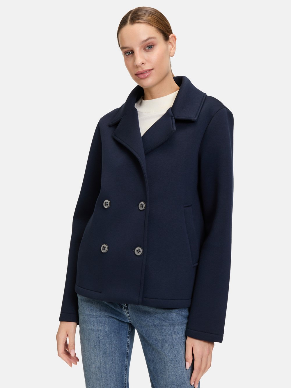 Amber & June Blazer-Jacke Damen Viskose blau, 34