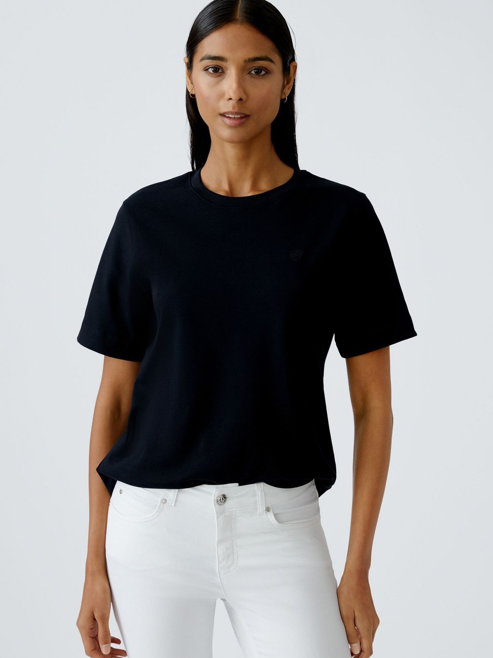 Thumbnail - Oui T-Shirt Damen Baumwolle schwarz, 42
