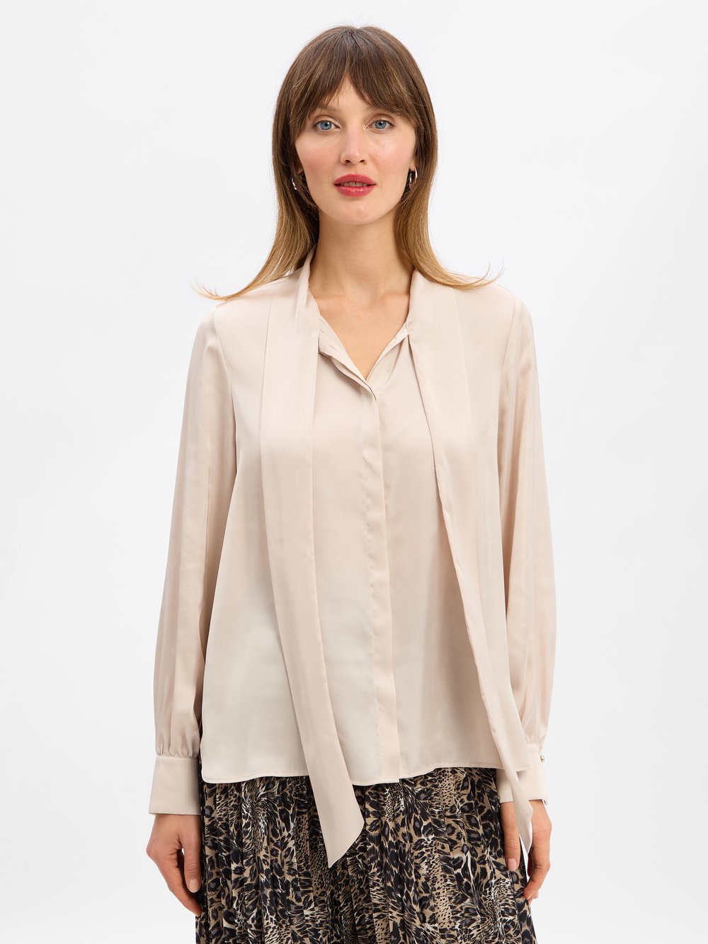 Thumbnail - JOOP! Schluppenbluse Damen Satin beige, 38