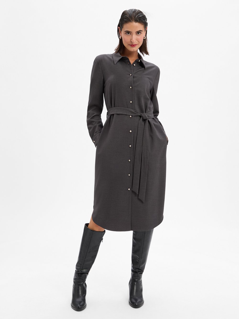 Thumbnail - JOOP! Blusenkleid Damen grau, 38