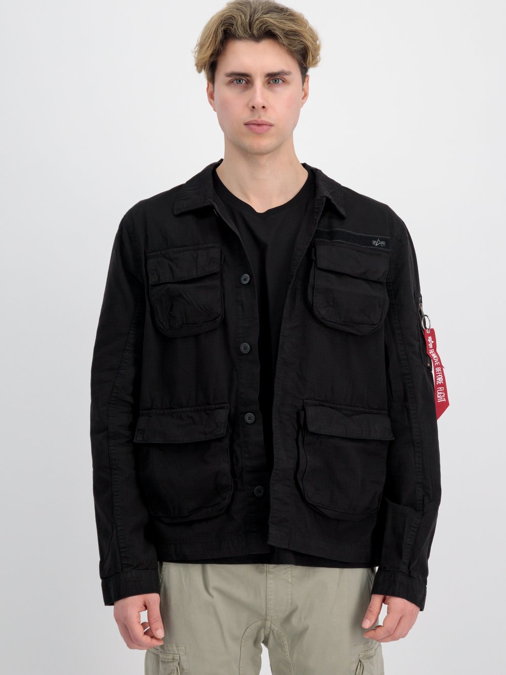 Thumbnail - Alpha Industries Overshirt Herren Baumwolle schwarz, XXL