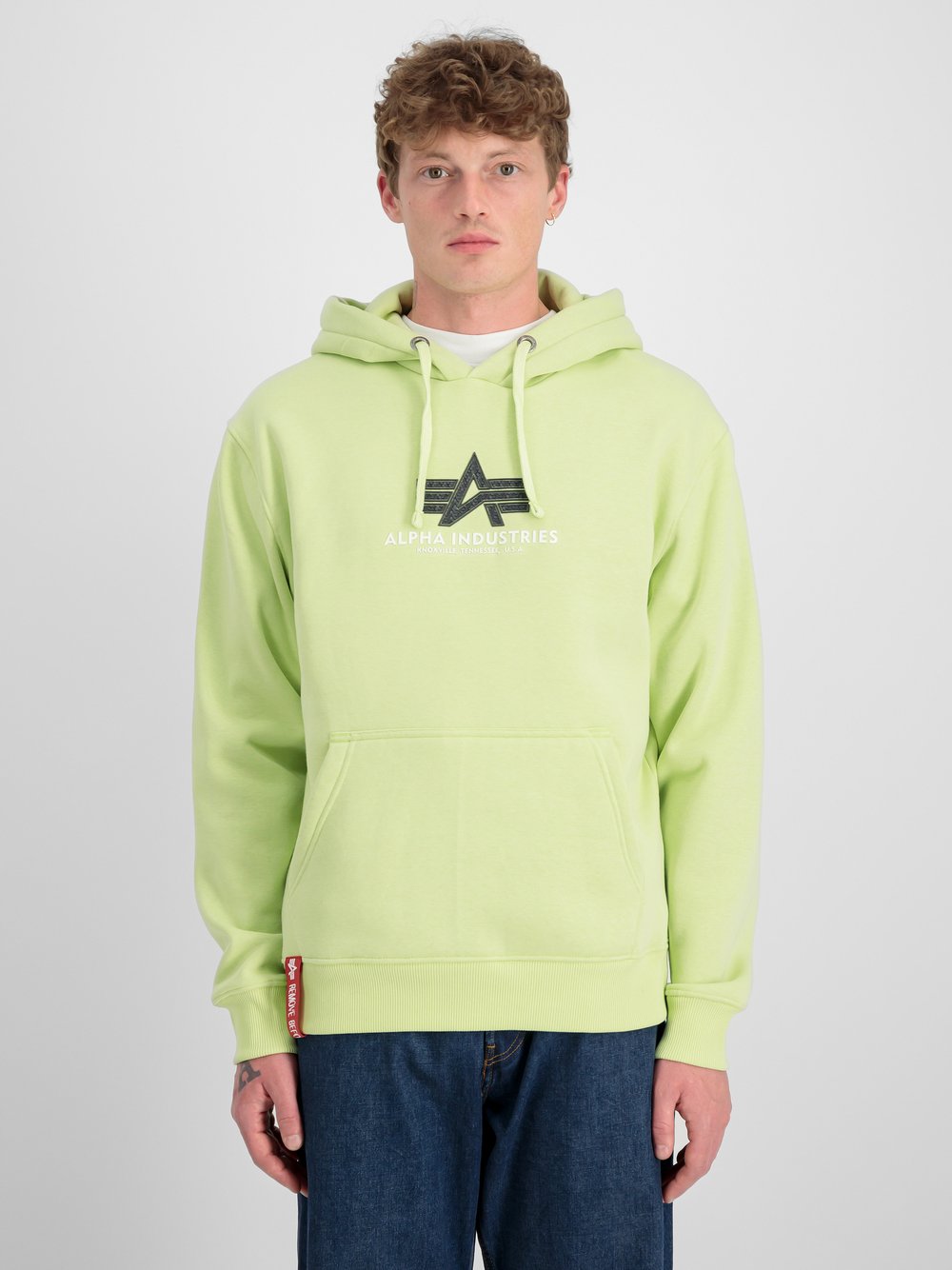 Alpha Industries Kapuzensweatshirt Herren gelb bedruckt, L