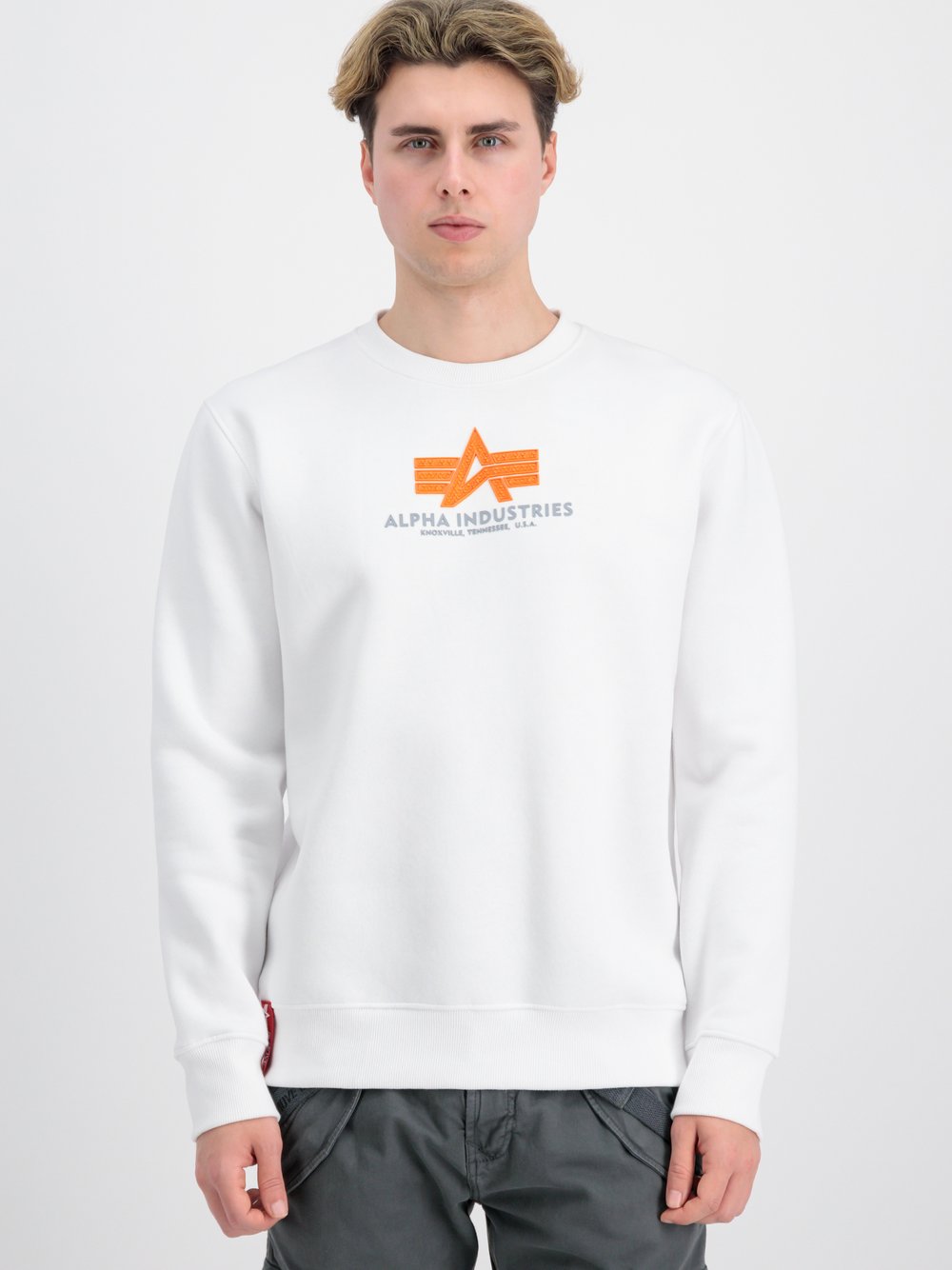 Alpha Industries Sweatshirt Herren weiß bedruckt, L