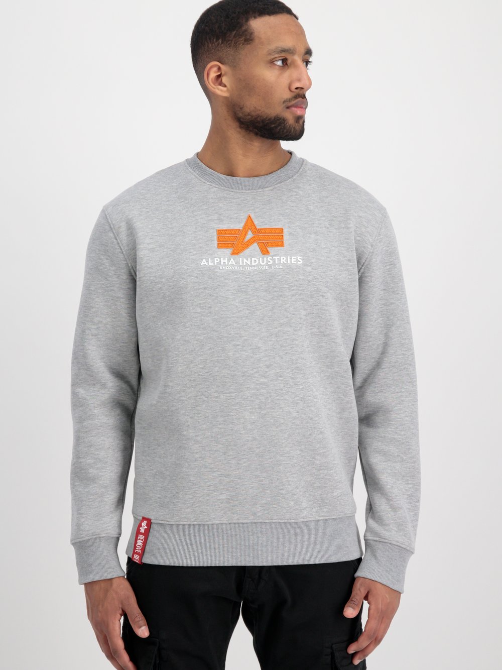 Alpha Industries Sweatshirt Herren Baumwolle grau, S