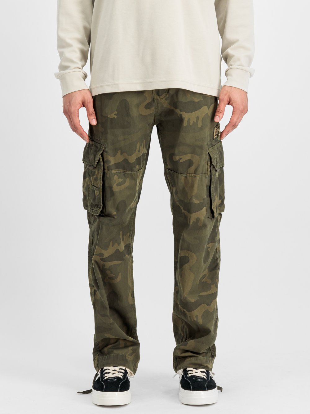 Alpha Industries Hose Herren Baumwolle grün gemustert, 34