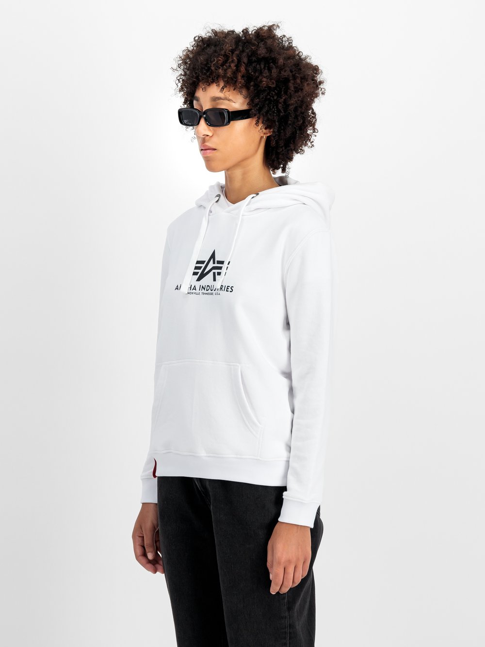 Alpha Industries Kapuzensweatshirt Damen weiß bedruckt, L