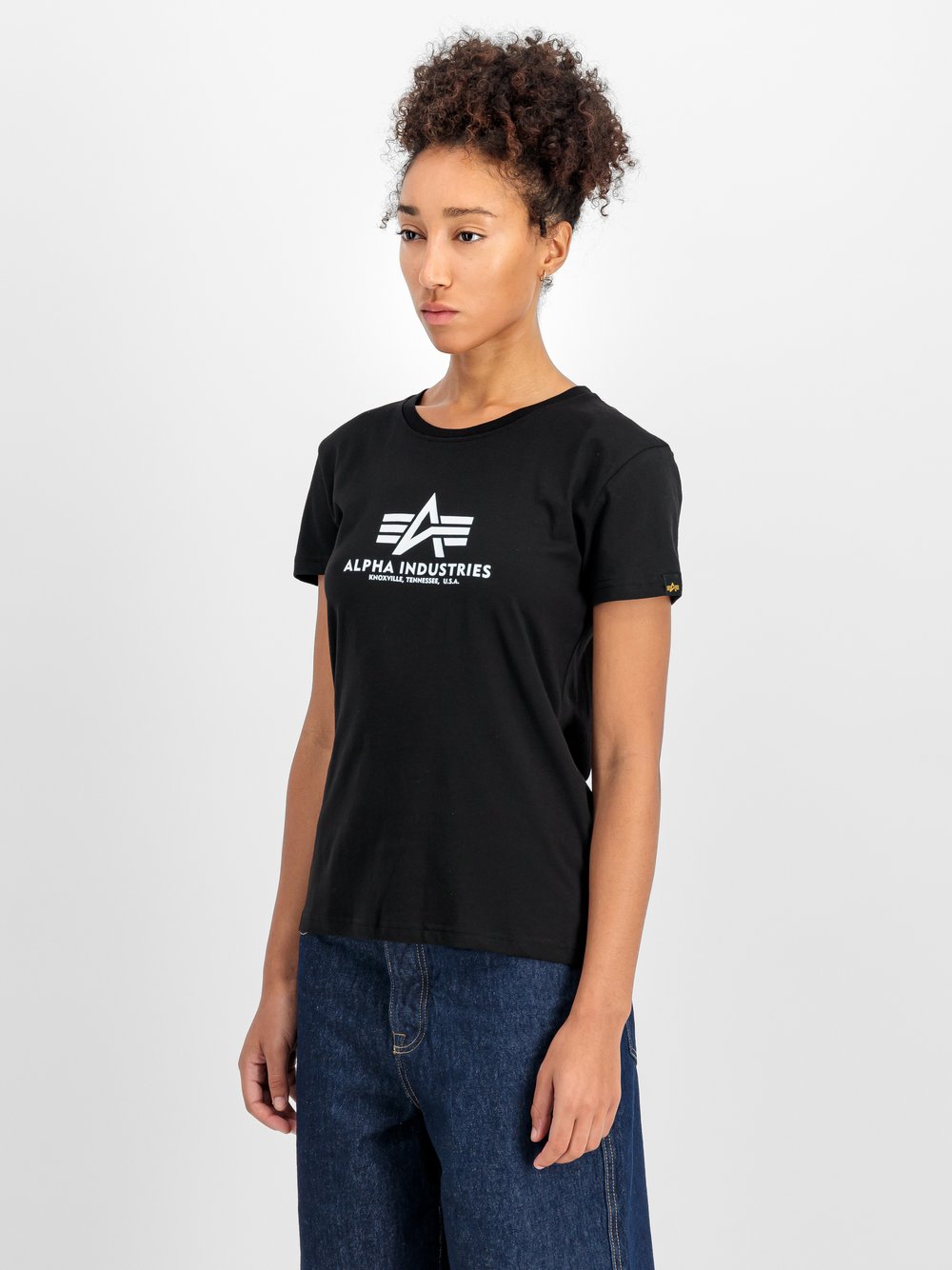 Alpha Industries T-Shirt Damen Baumwolle schwarz, L