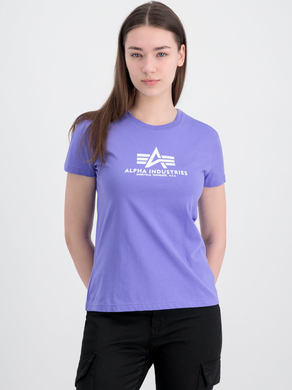 Alpha Industries T-Shirt Damen Baumwolle lila, M