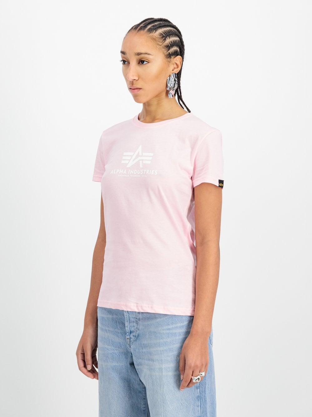 Alpha Industries T-Shirt Damen Baumwolle pink bedruckt, L