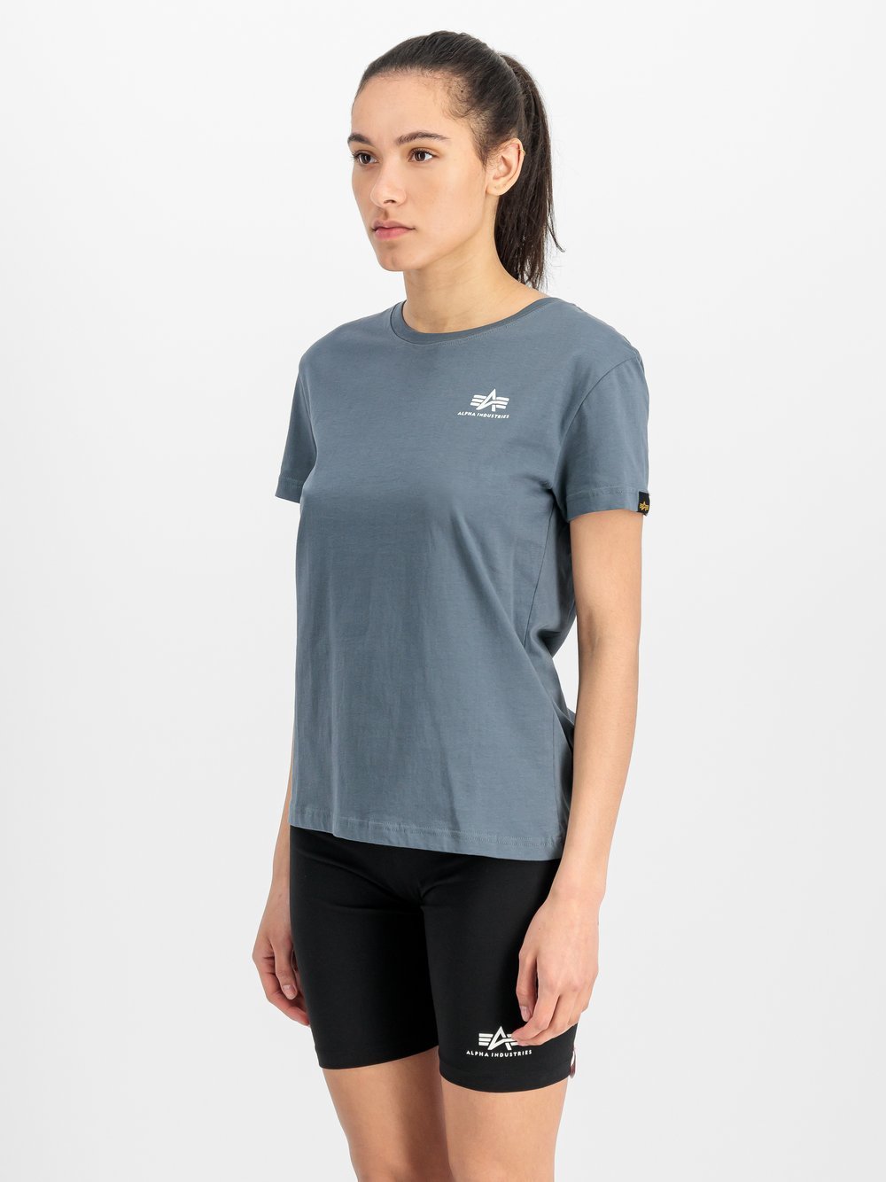 Alpha Industries T-Shirt Damen Baumwolle blau bedruckt, XL