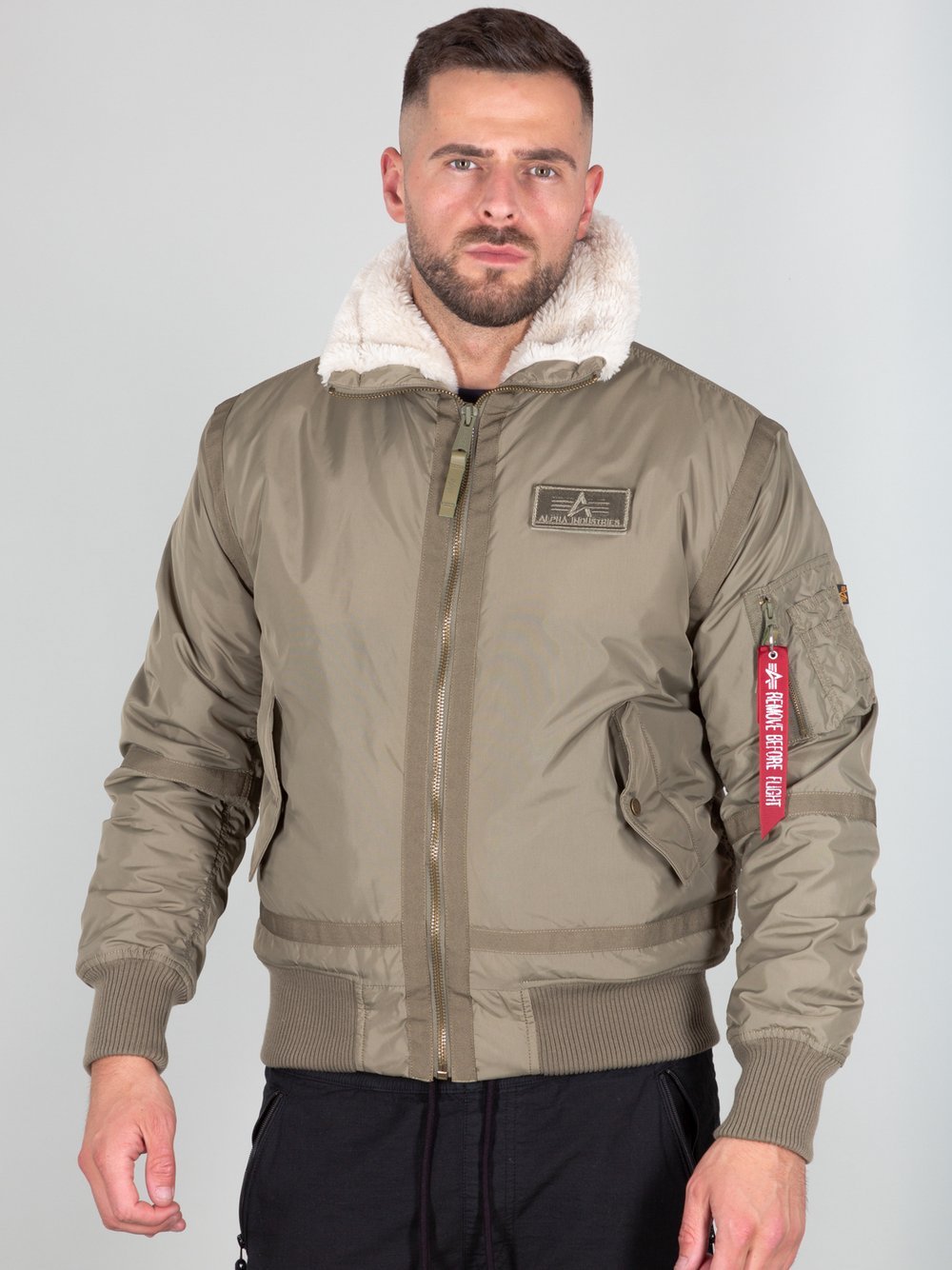 Alpha Industries Bomberjacke Herren grau, L