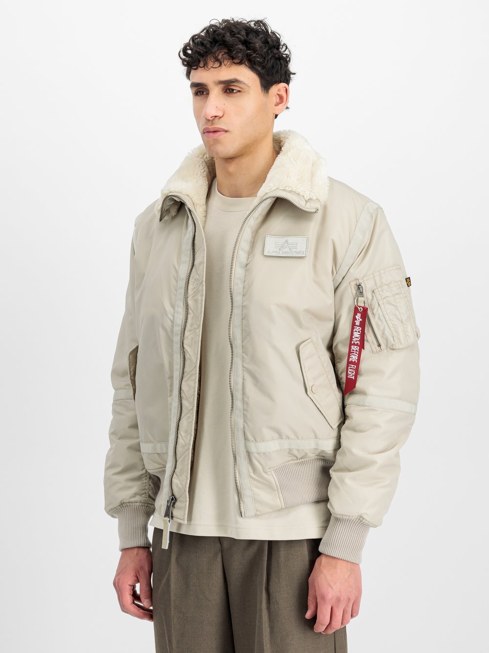 Alpha Industries Bomberjacke Herren beige, L