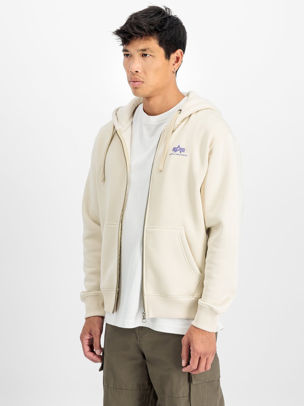 Alpha Industries Kapuzenjacke Herren Baumwolle weiß, XXXL