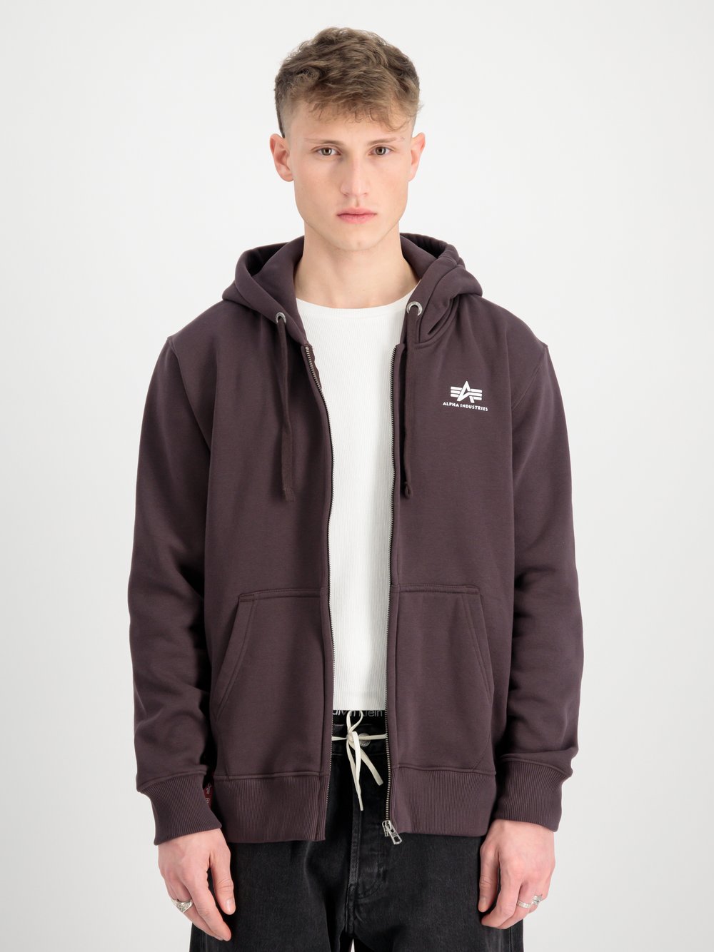 Alpha Industries Kapuzenjacke Herren Baumwolle braun, L