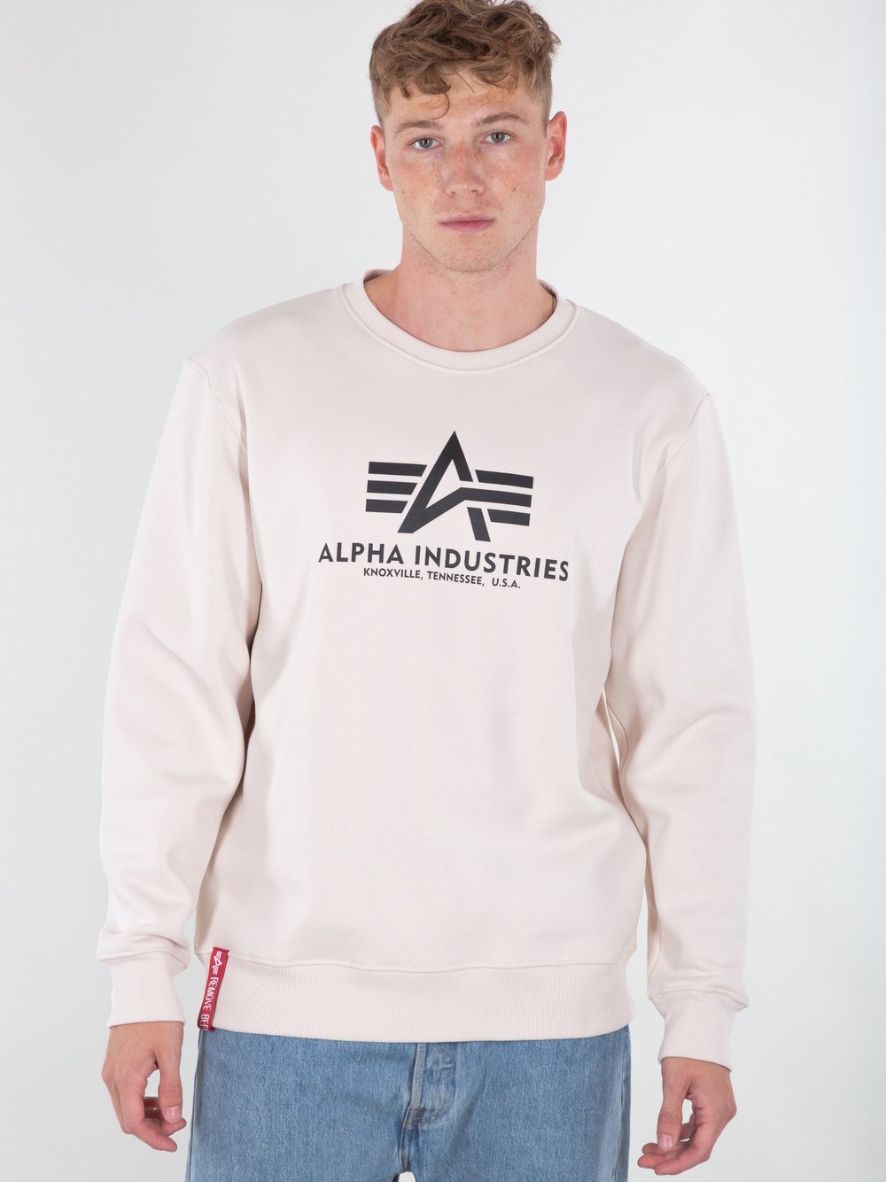 Alpha Industries Sweatshirt Herren weiß bedruckt, XXXL