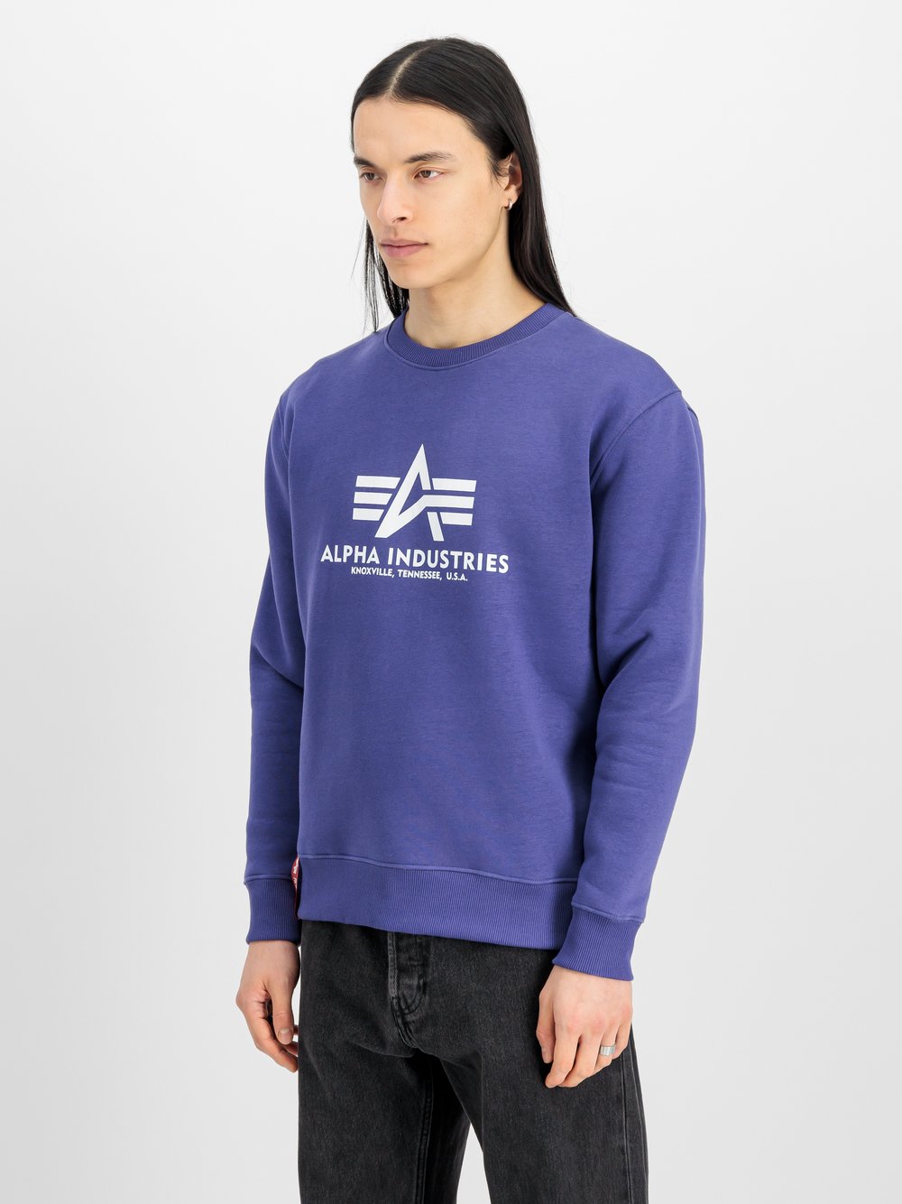 Alpha Industries Sweatshirt Herren Baumwolle lila bedruckt, XXL