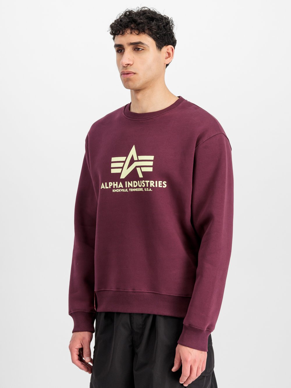 Alpha Industries Sweatshirt Herren Baumwolle rot bedruckt, XXXL
