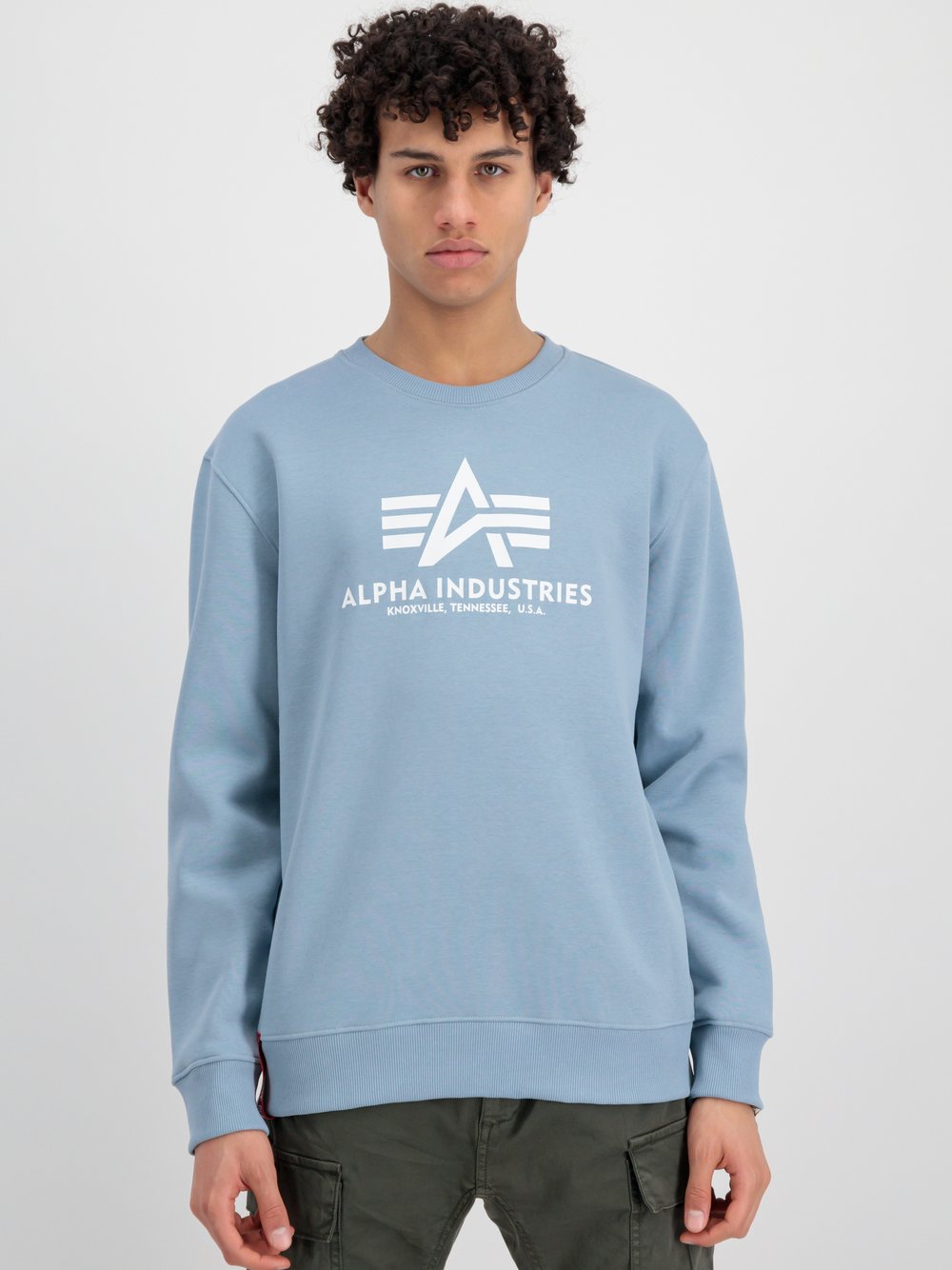 Alpha Industries Sweatshirt Herren Baumwolle blau bedruckt, S