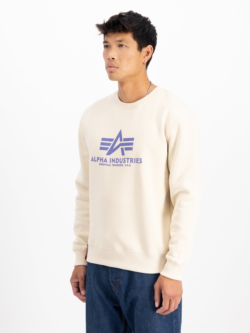 Thumbnail - Alpha Industries Sweatshirt Herren Baumwolle weiß, L