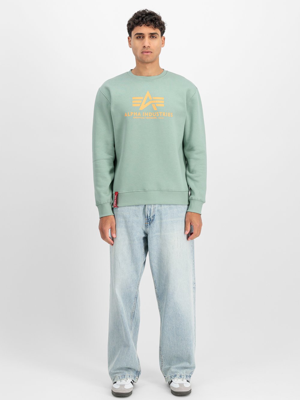 Alpha Industries Sweatshirt Herren Baumwolle grün bedruckt, XXXL