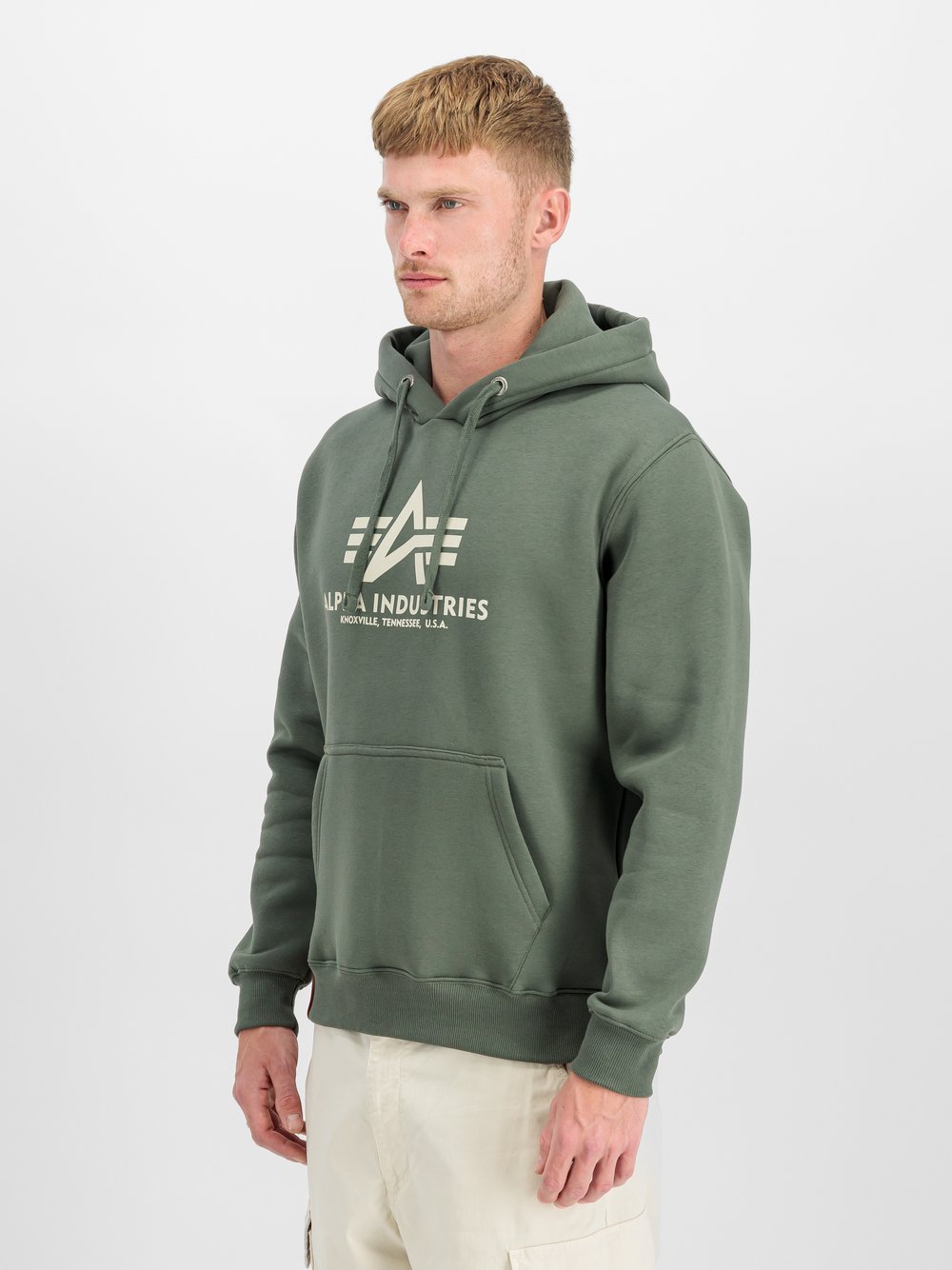 Thumbnail - Alpha Industries Kapuzensweatshirt Herren Baumwolle grün, S