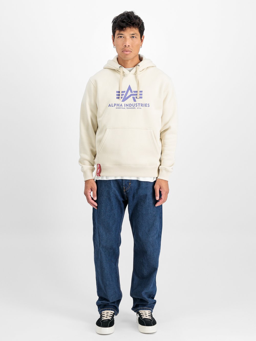 Thumbnail - Alpha Industries Kapuzensweatshirt Herren Baumwolle weiß, XXL