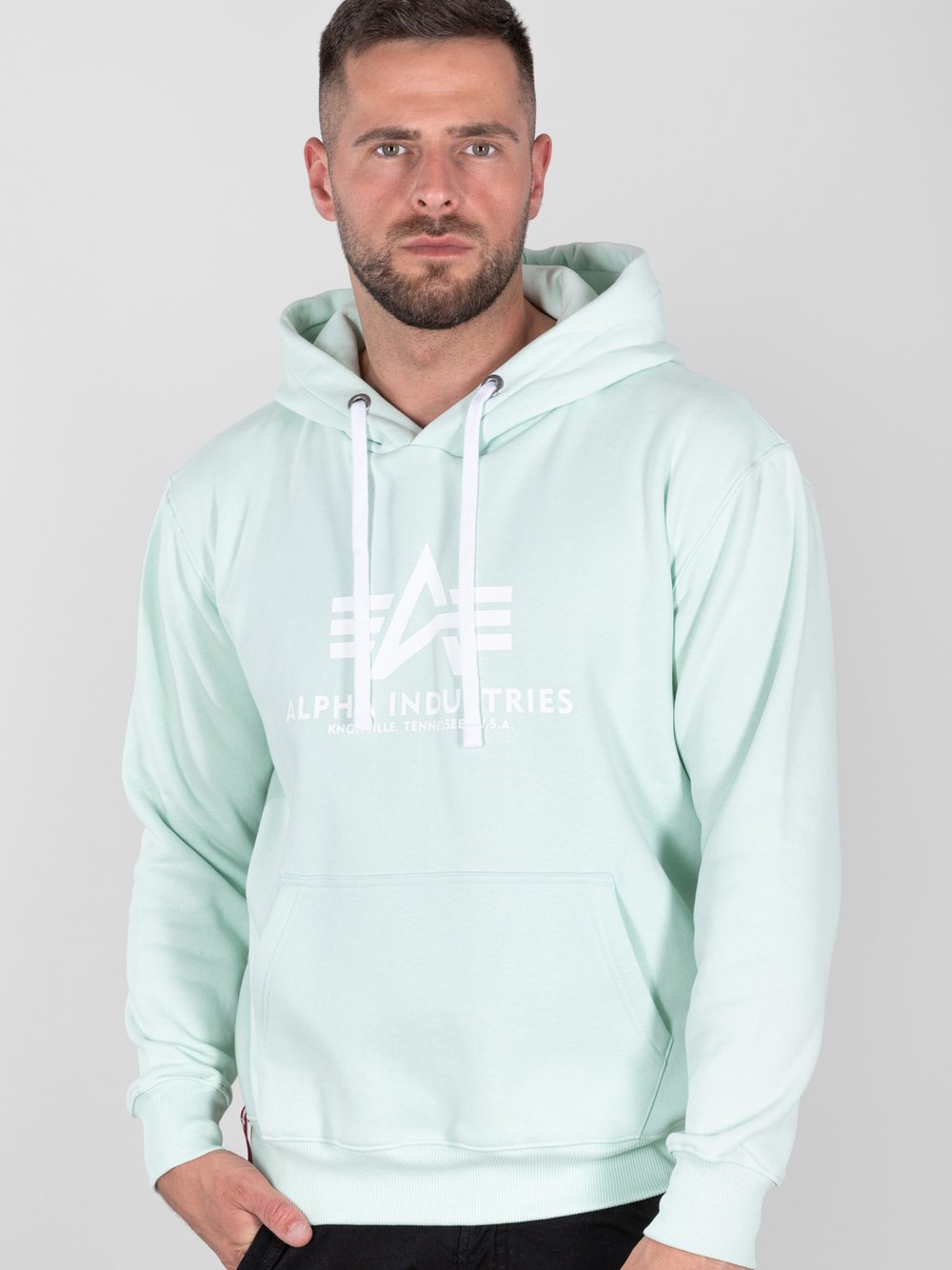 Alpha Industries Kapuzensweatshirt Herren Baumwolle grün, XXS