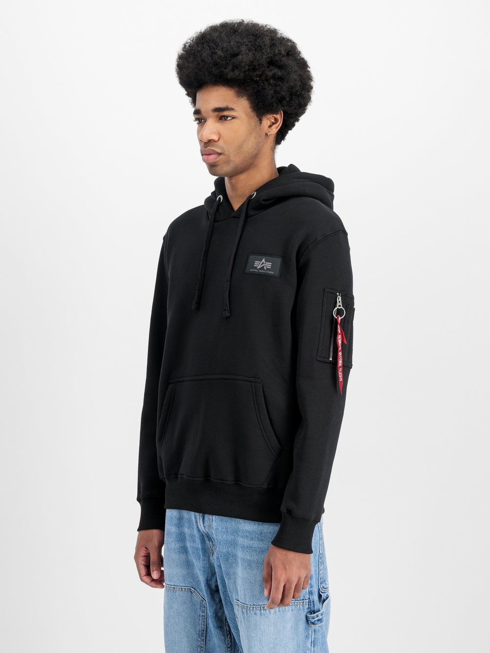 Alpha Industries Kapuzensweatshirt Herren schwarz bedruckt, XXXL