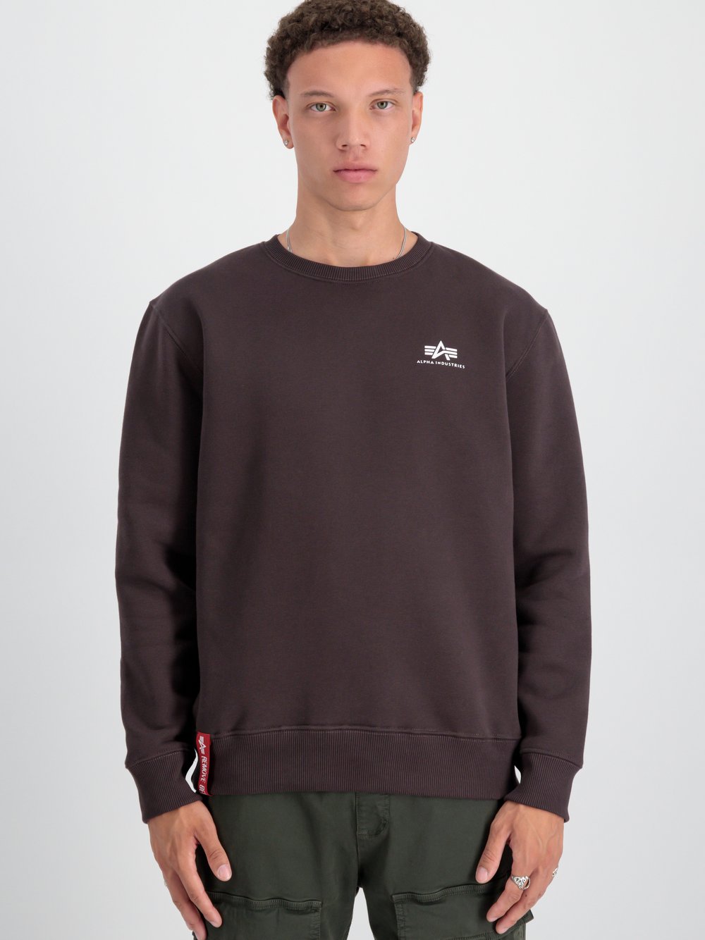 Alpha Industries Sweatshirt Herren braun bedruckt, M