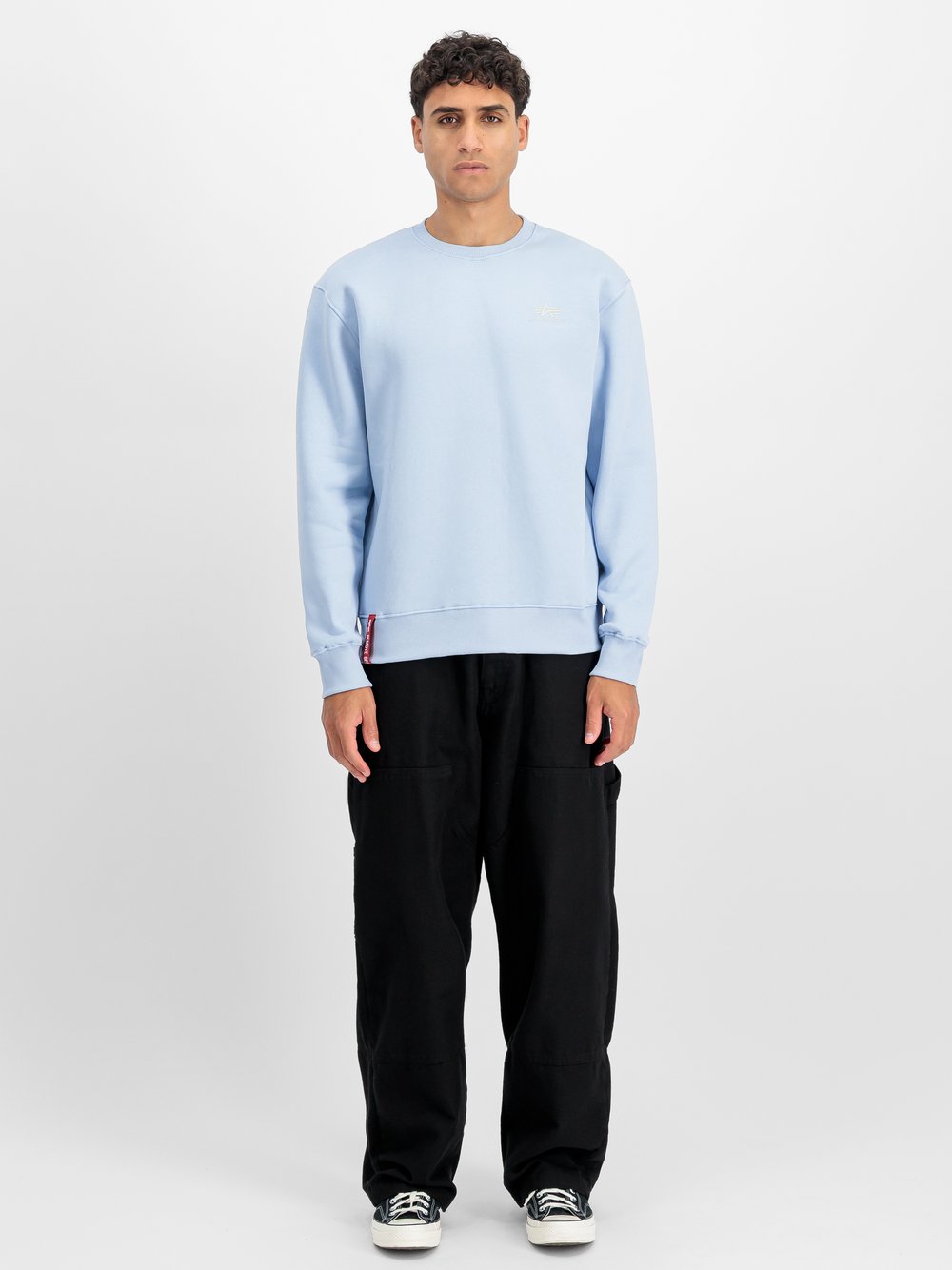Alpha Industries Sweatshirt Herren Baumwolle blau bedruckt, XXXL