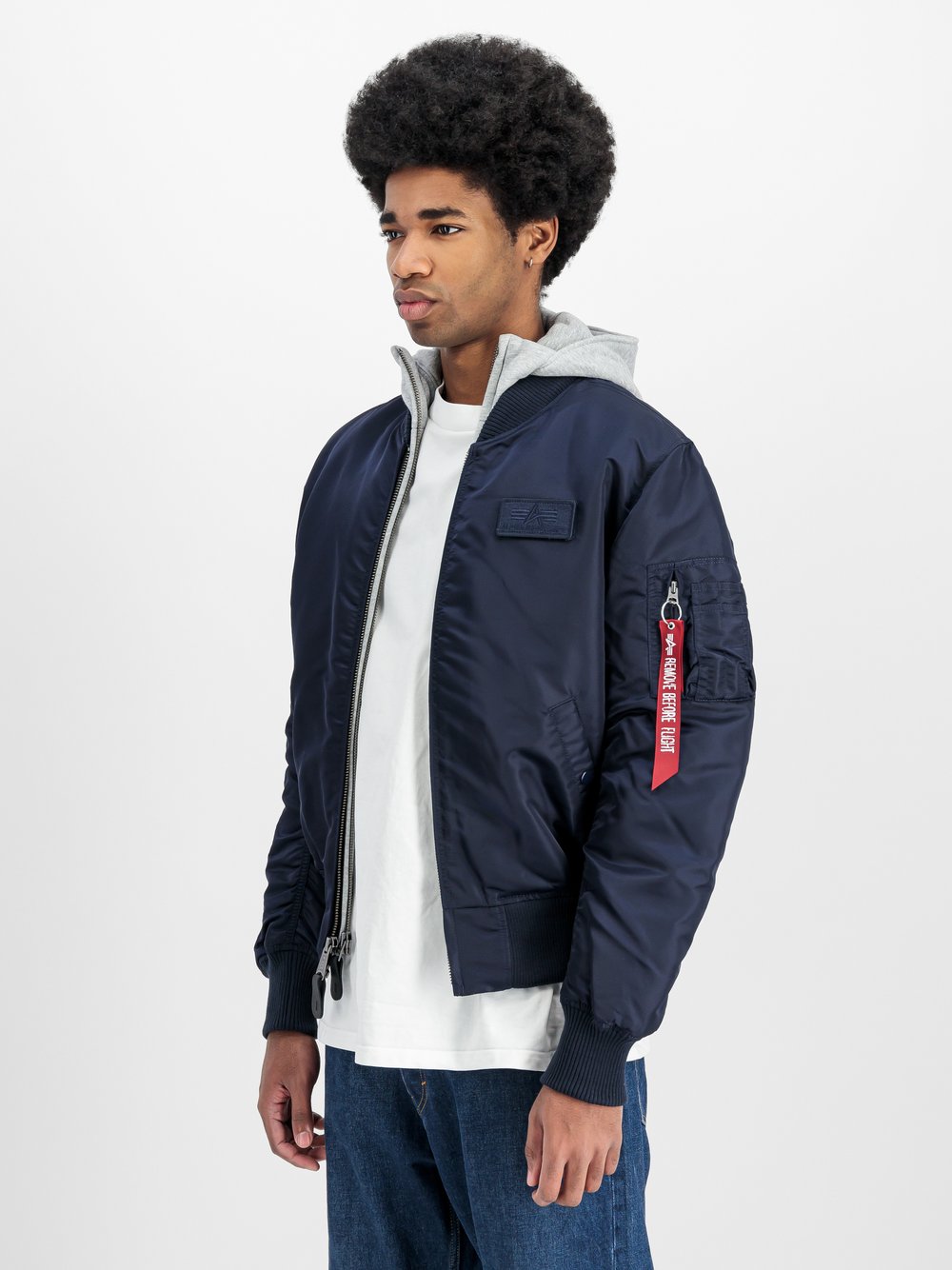 Thumbnail - Alpha Industries Bomberjacke Herren blau, M