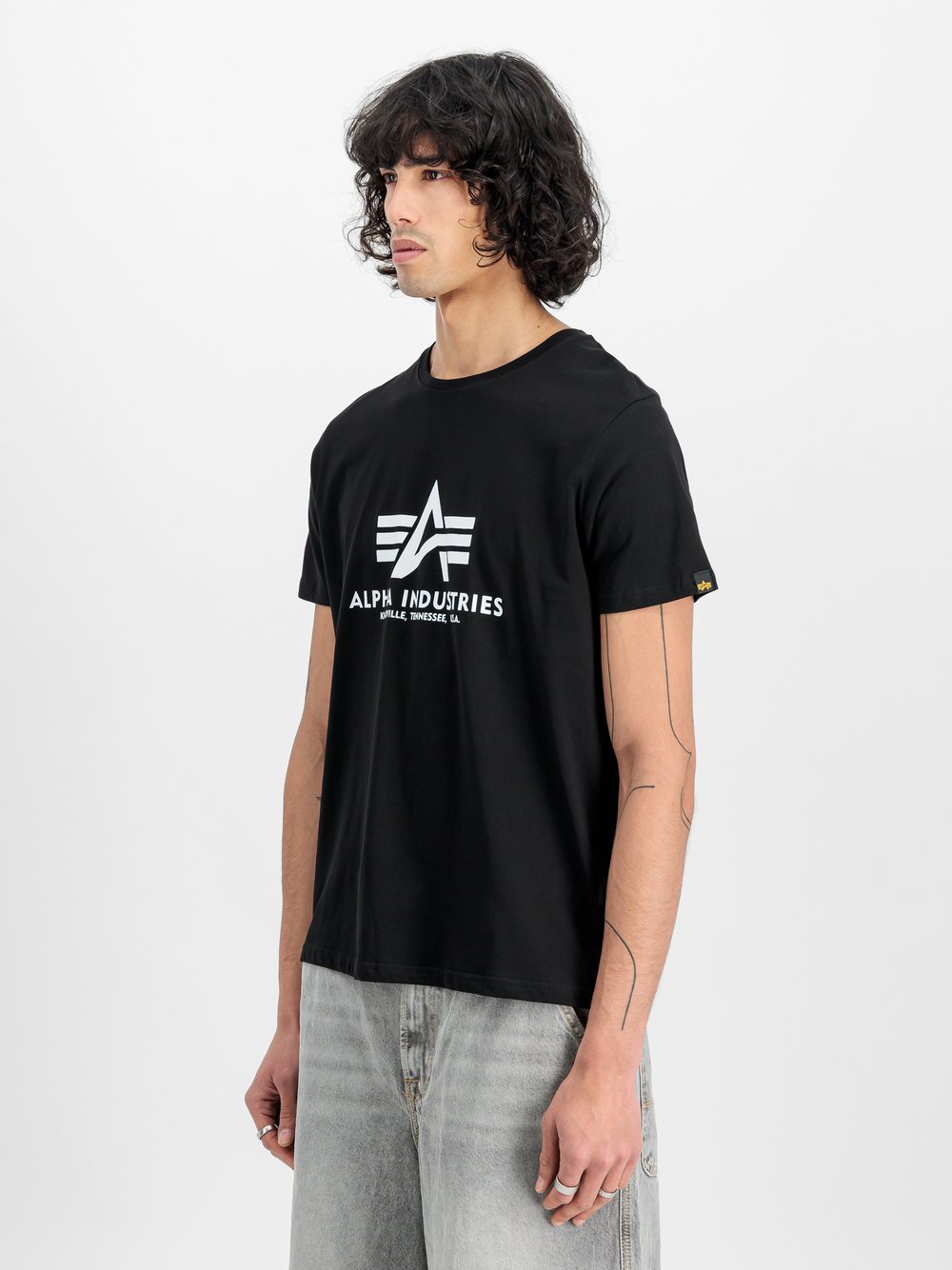 Alpha Industries T-Shirt Herren Baumwolle schwarz bedruckt, XXXL