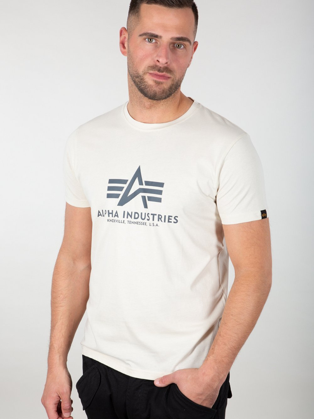 Alpha Industries T-Shirt Herren Baumwolle weiß bedruckt, XXL