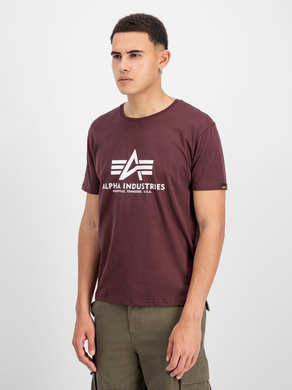 Alpha Industries T-Shirt Herren Baumwolle braun bedruckt, XXXL