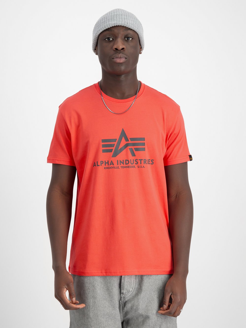 Alpha Industries T-Shirt Herren Baumwolle rot, S